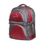 Aqsa Ability7 Designer Laptop Bag (Grey and Red) Aqsa Ability7 Designer Laptop Bag (Grey and Red)